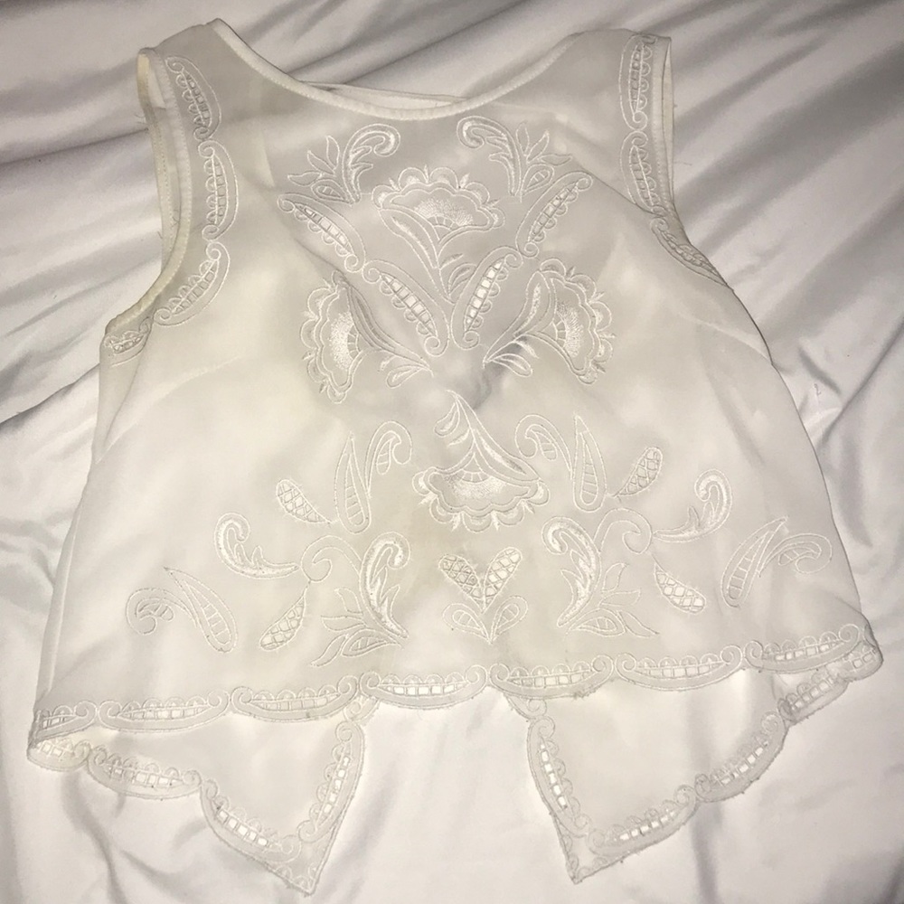 brandy melville lace open back tank